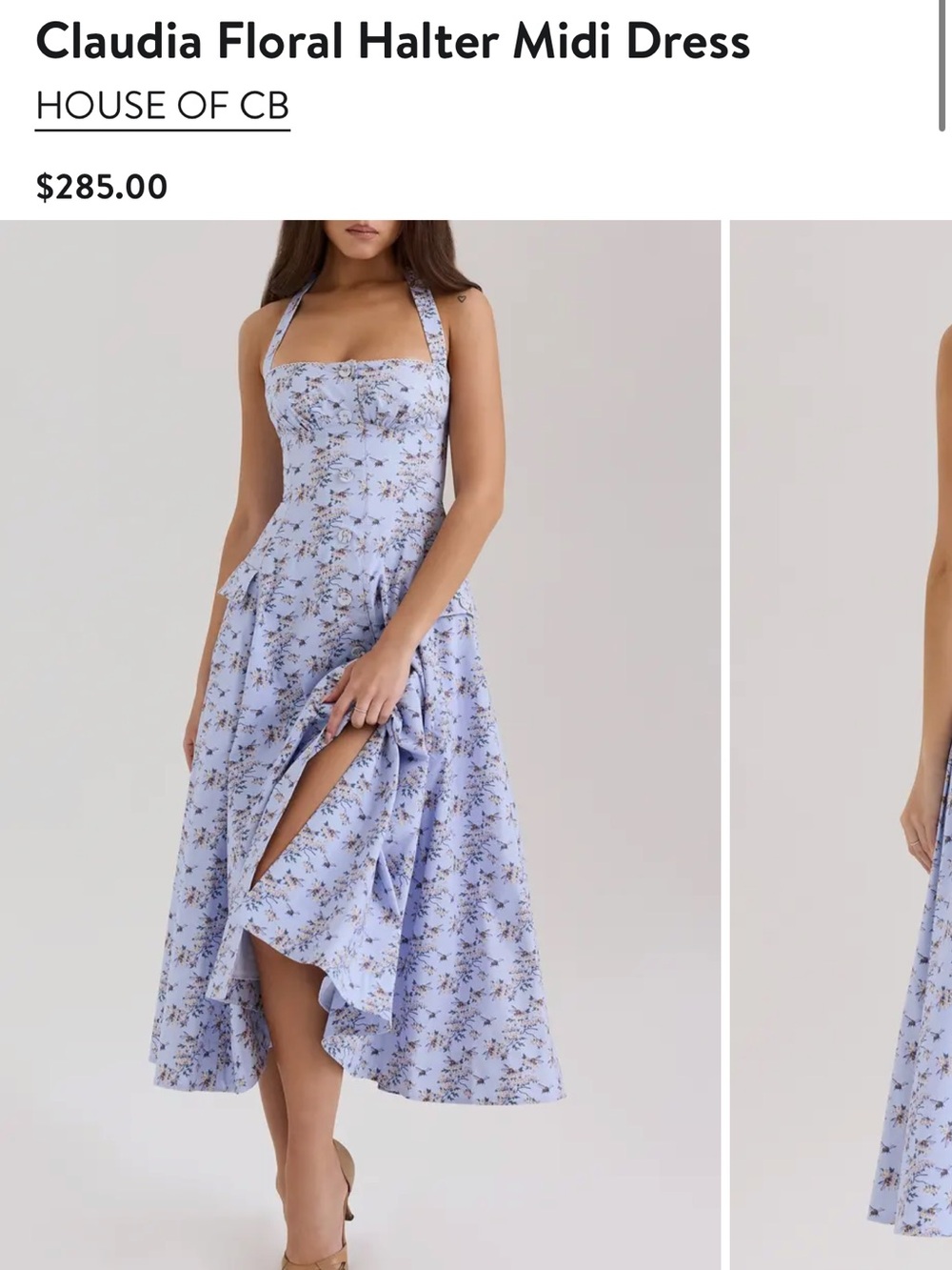 House of CB Claudia Halter Midi Dress